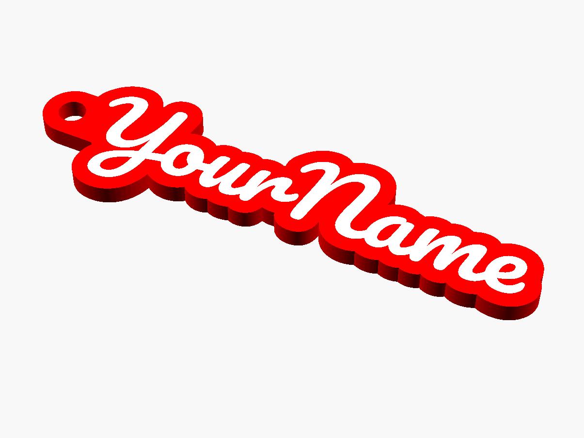 Personalized Name Keychain Custom 3D Name charm Party goody bag Backpack tag Bag tag name keyring small cute gift for her for kids family