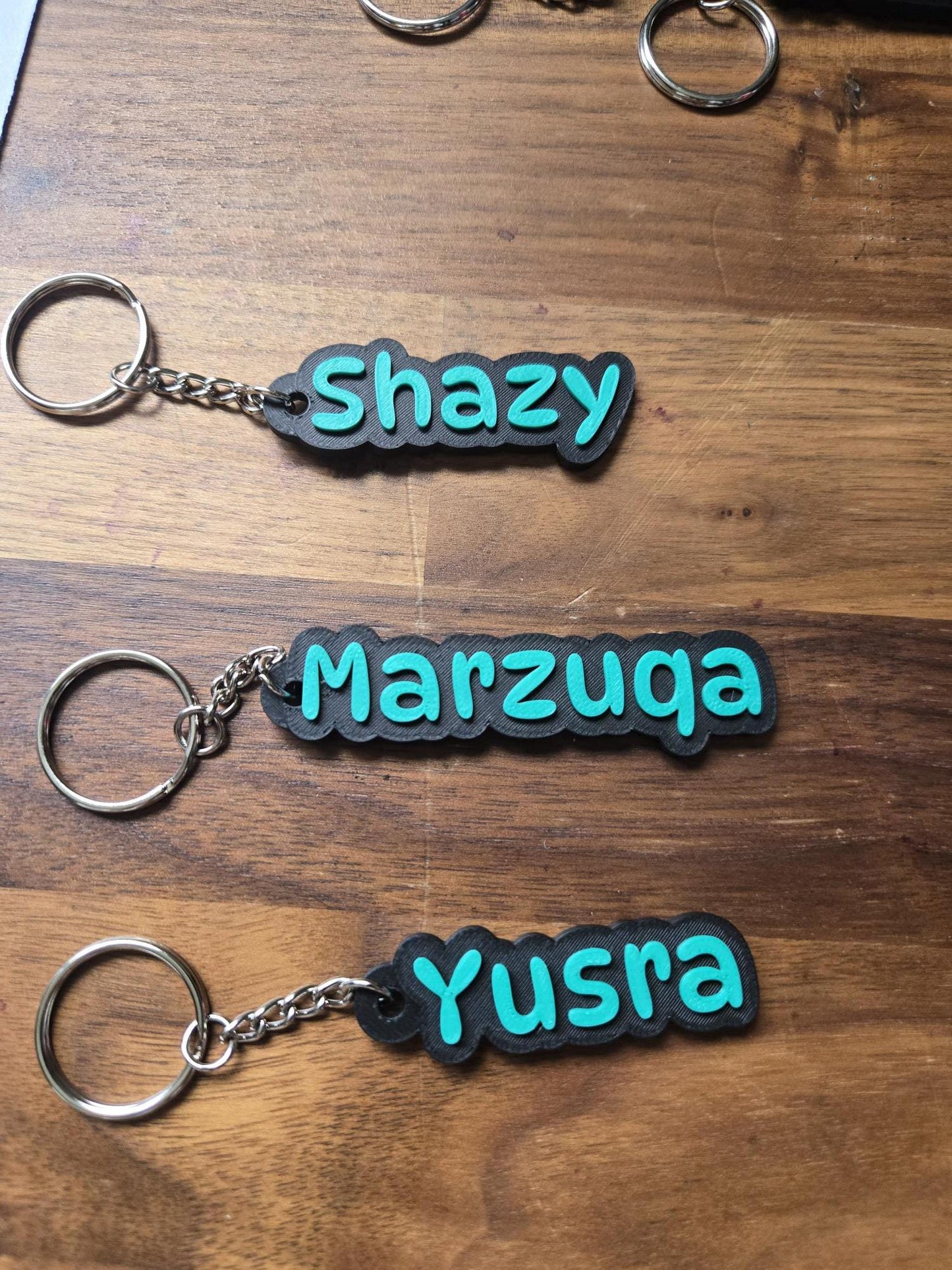 Personalized Name Keychain Custom 3D Name charm Party goody bag Backpack tag Bag tag name keyring small cute gift for her for kids family