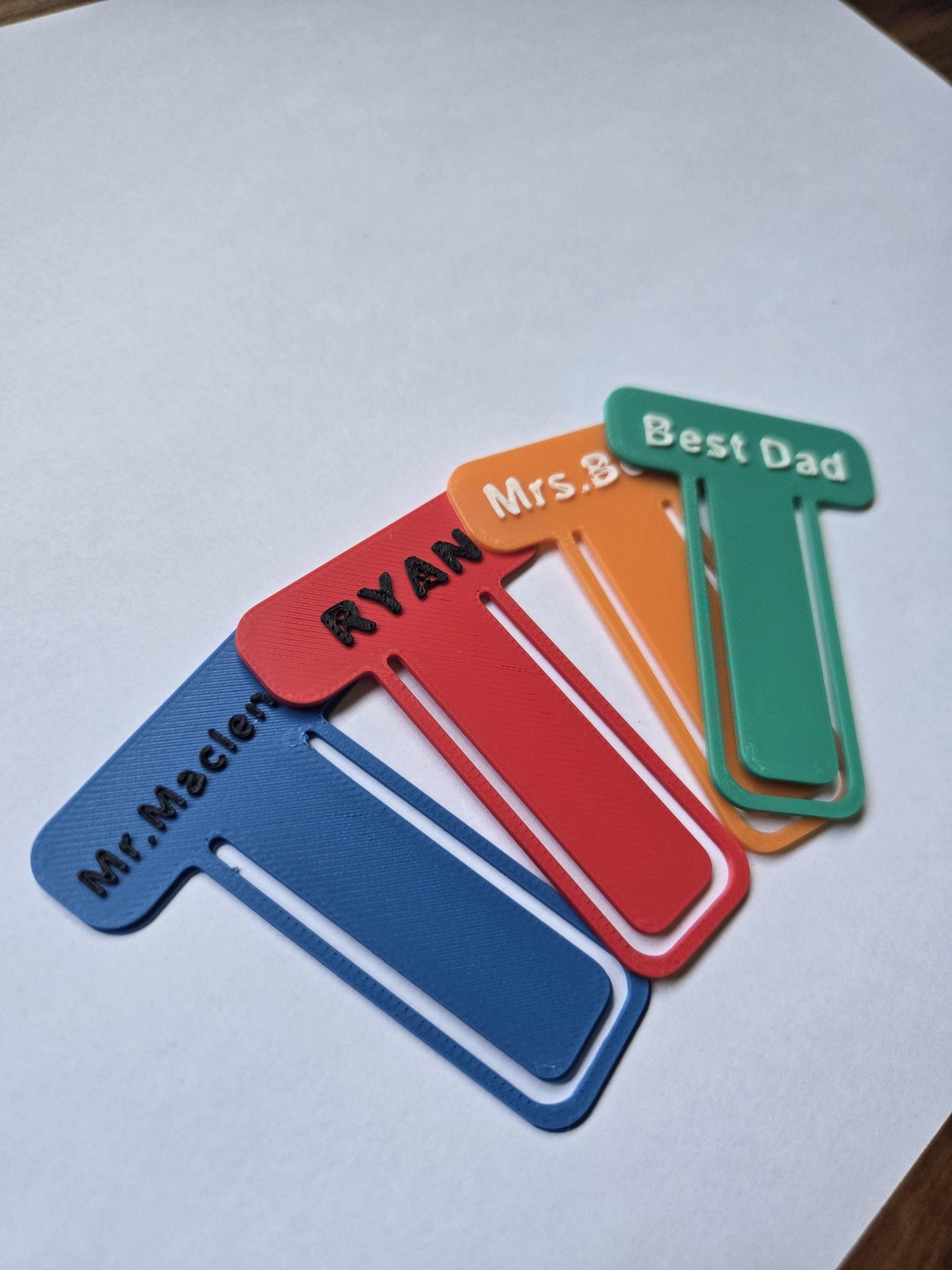 Bookmark personalized Paperclip Book Lovers Teacher Gifts custom Name Paperclip  school year end Father's day Notebook Planner Clip Jumbo