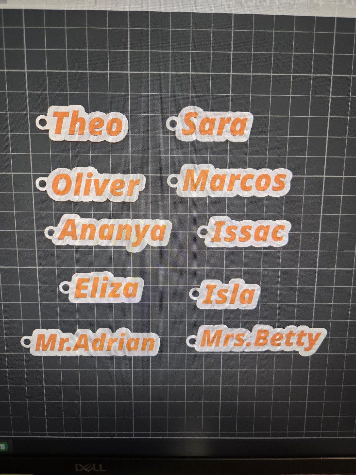 Personalized Name Keychain Custom 3D Name charm Party goody bag Backpack tag Bag tag name keyring small cute gift for her for kids family