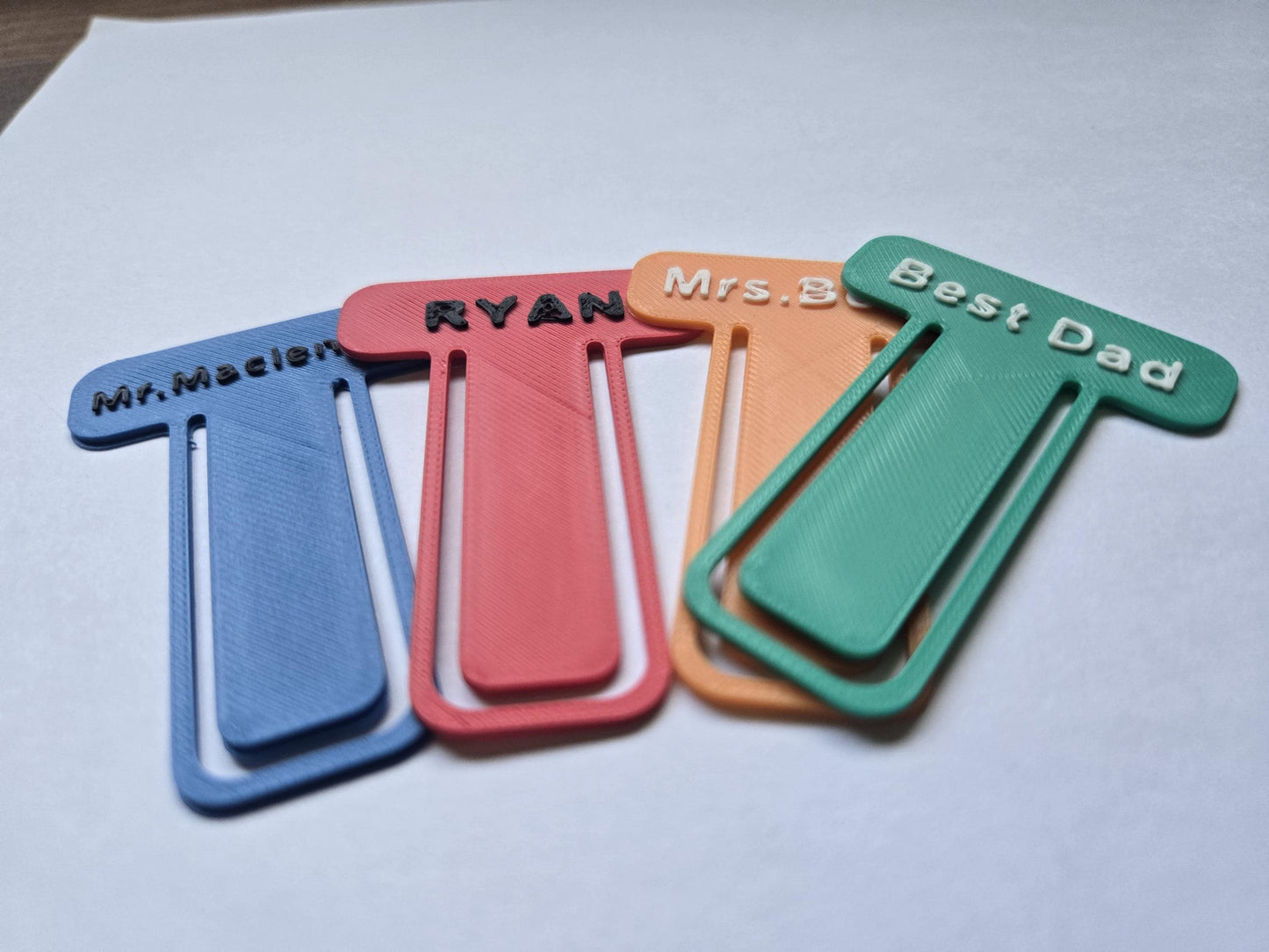 Bookmark personalized Paperclip Book Lovers Teacher Gifts custom Name Paperclip  school year end Father's day Notebook Planner Clip Jumbo