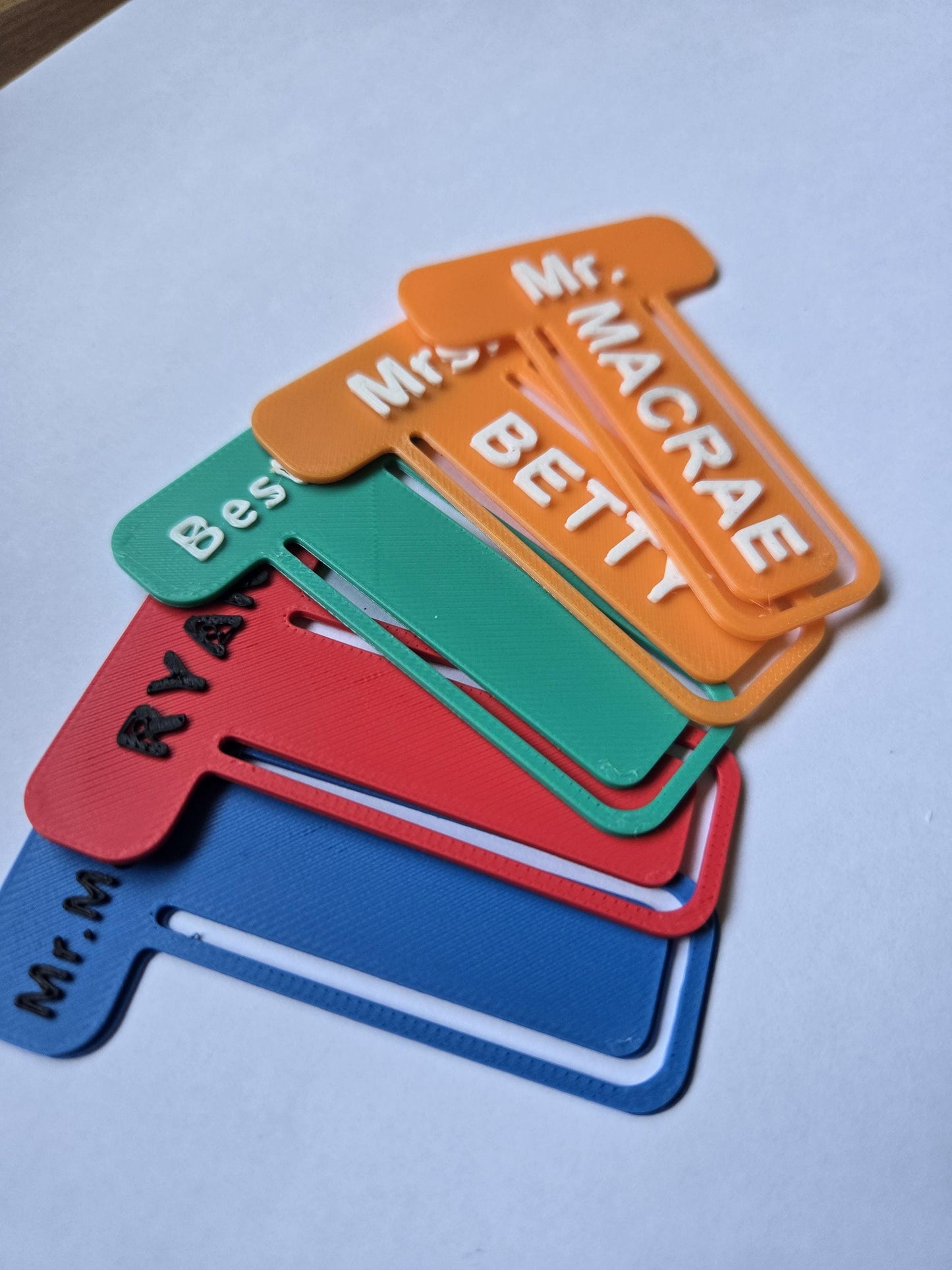 Bookmark personalized Paperclip Book Lovers Teacher Gifts custom Name Paperclip  school year end Father's day Notebook Planner Clip Jumbo