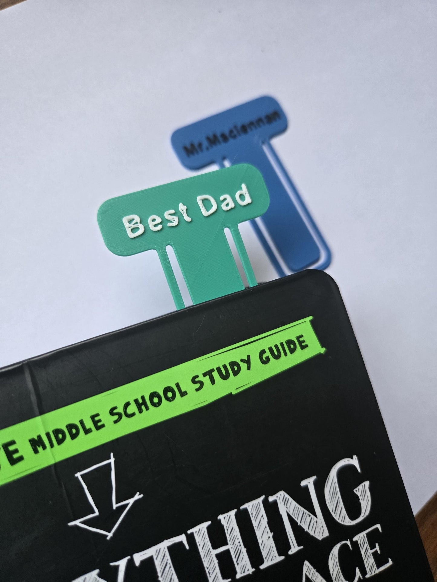 Bookmark personalized Paperclip Book Lovers Teacher Gifts custom Name Paperclip  school year end Father's day Notebook Planner Clip Jumbo