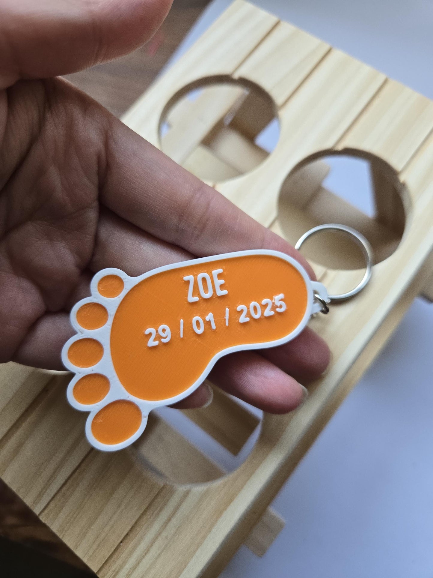 Customized Newborn Key chain Father's Day gift Babyshower new mom Dad Personalized Baby gift baby girl baby boy grandparent new parent gift