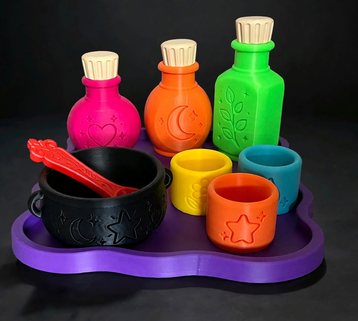 Potion Playset – 3D Printed Halloween Pretend Play Kit for Kids (9-Piece)
