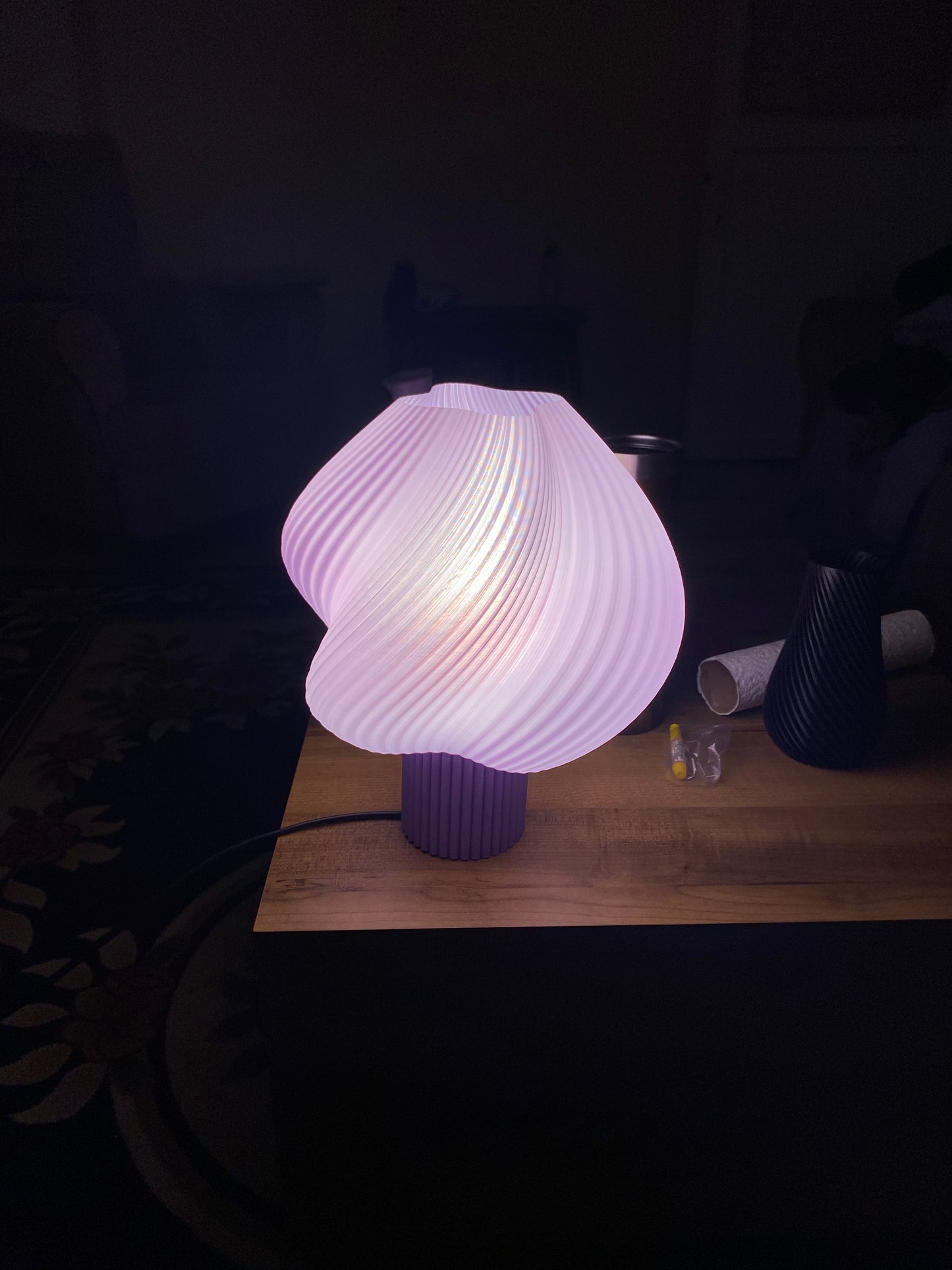 Modern Swirl Table Lamp  | Minimalist Ambient Nightstand Lamp