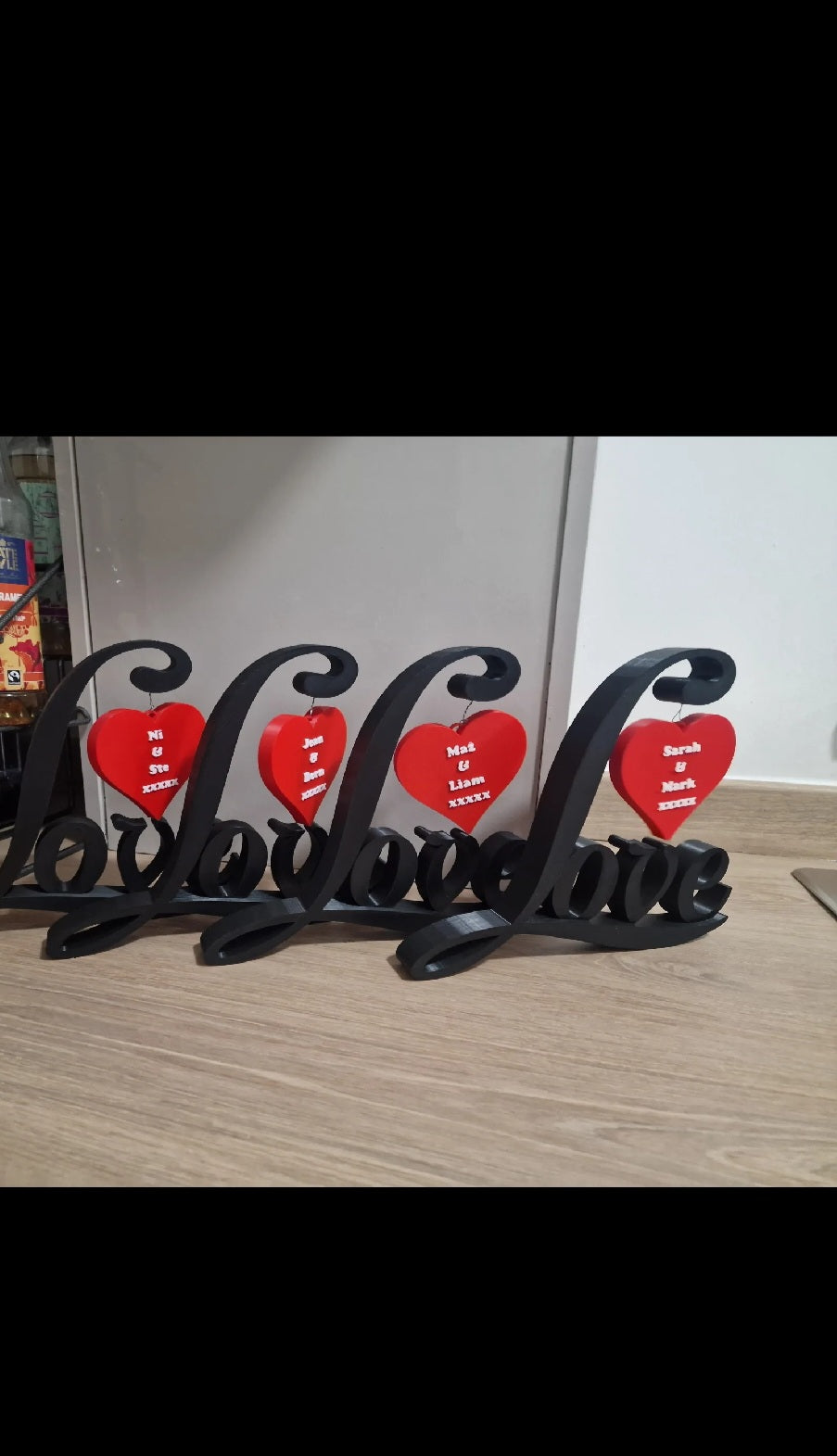 wedding Personalized Couple Name Sign Heart Custom Love Name Desk Decor Wedding Anniversary Gift Tabletop Decoration Valentines Day