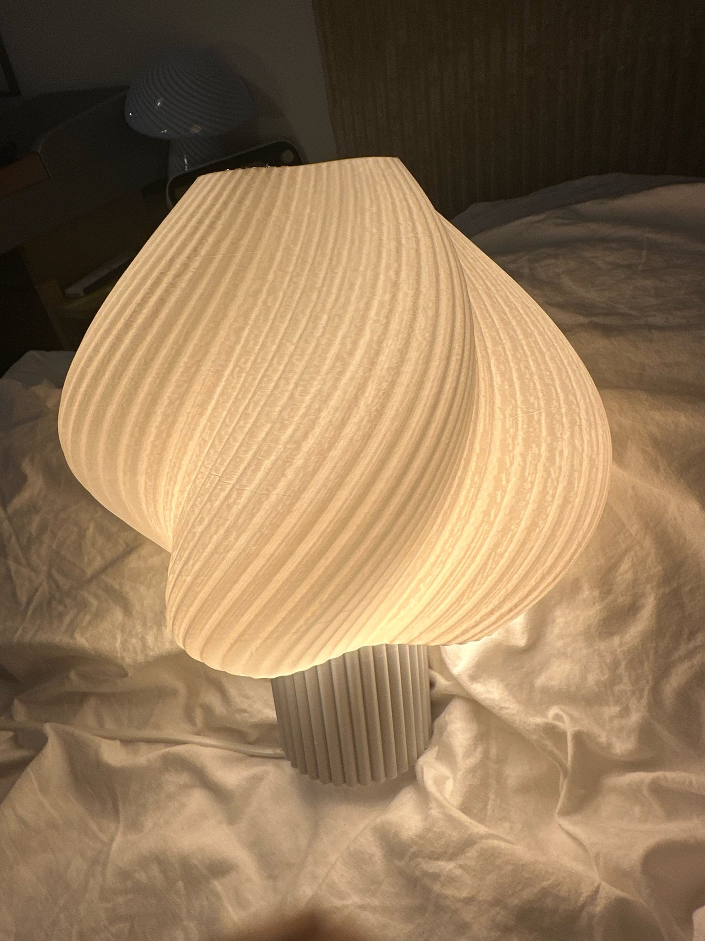 Modern Swirl Table Lamp  | Minimalist Ambient Nightstand Lamp