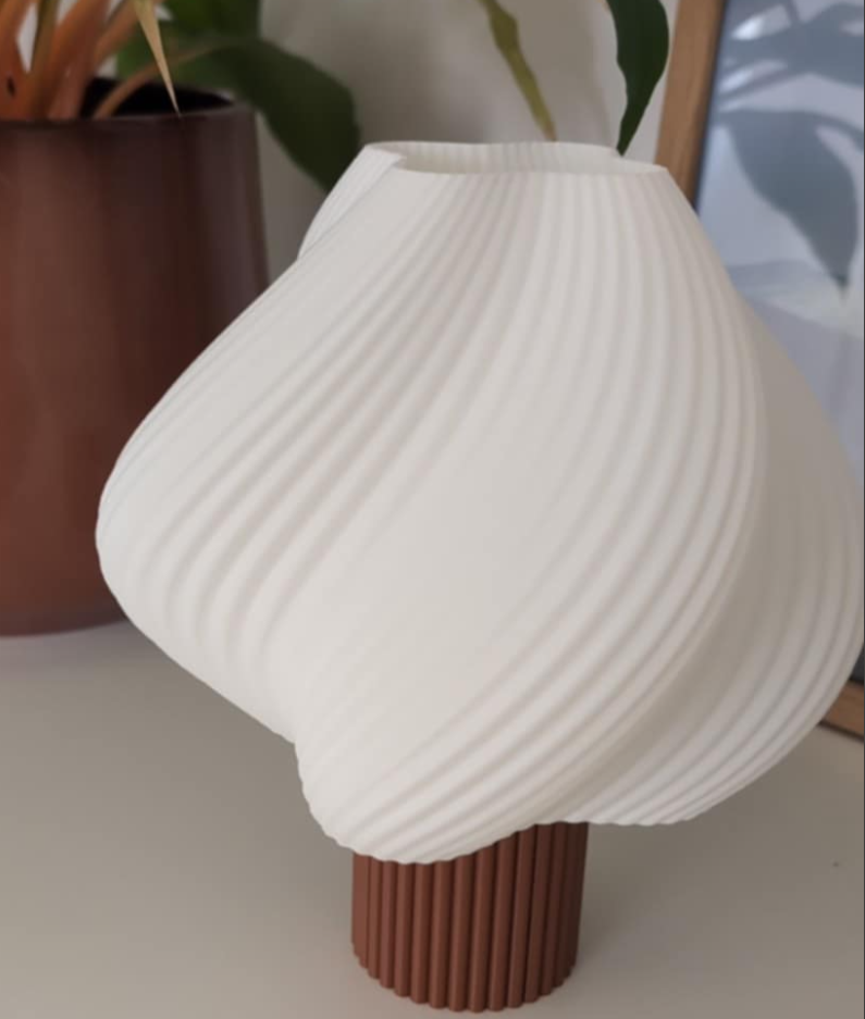 Modern Swirl Table Lamp  | Minimalist Ambient Nightstand Lamp