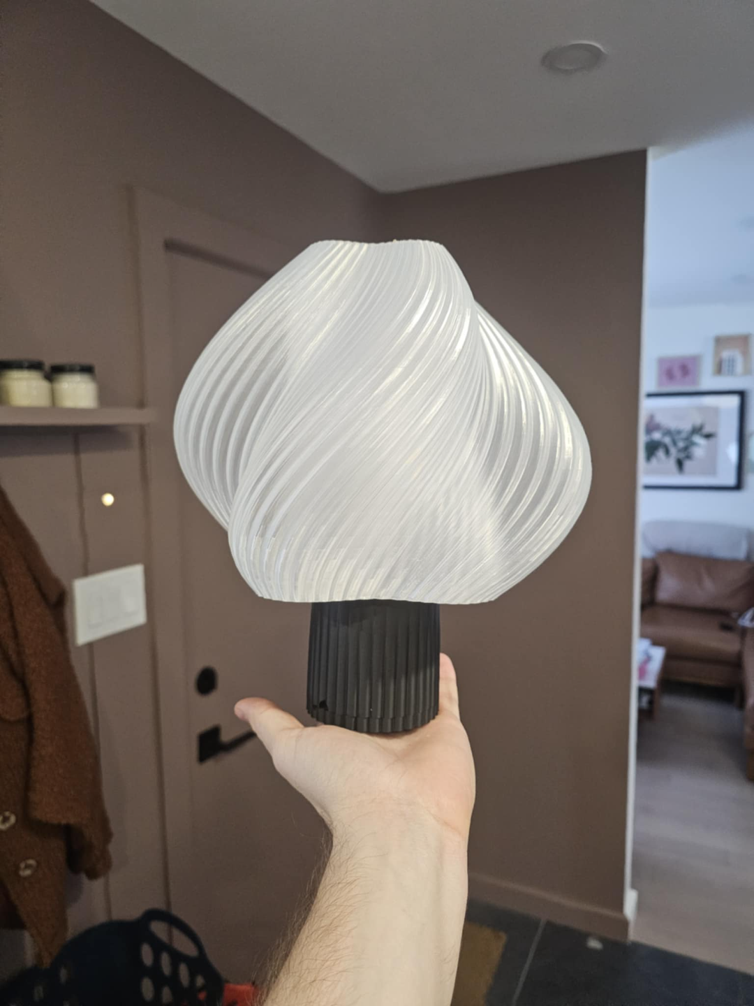 Modern Swirl Table Lamp  | Minimalist Ambient Nightstand Lamp