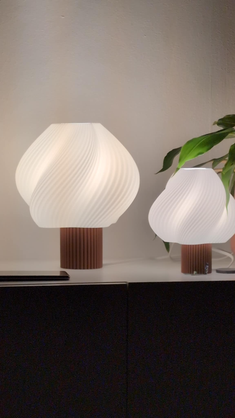 Modern Swirl Table Lamp  | Minimalist Ambient Nightstand Lamp