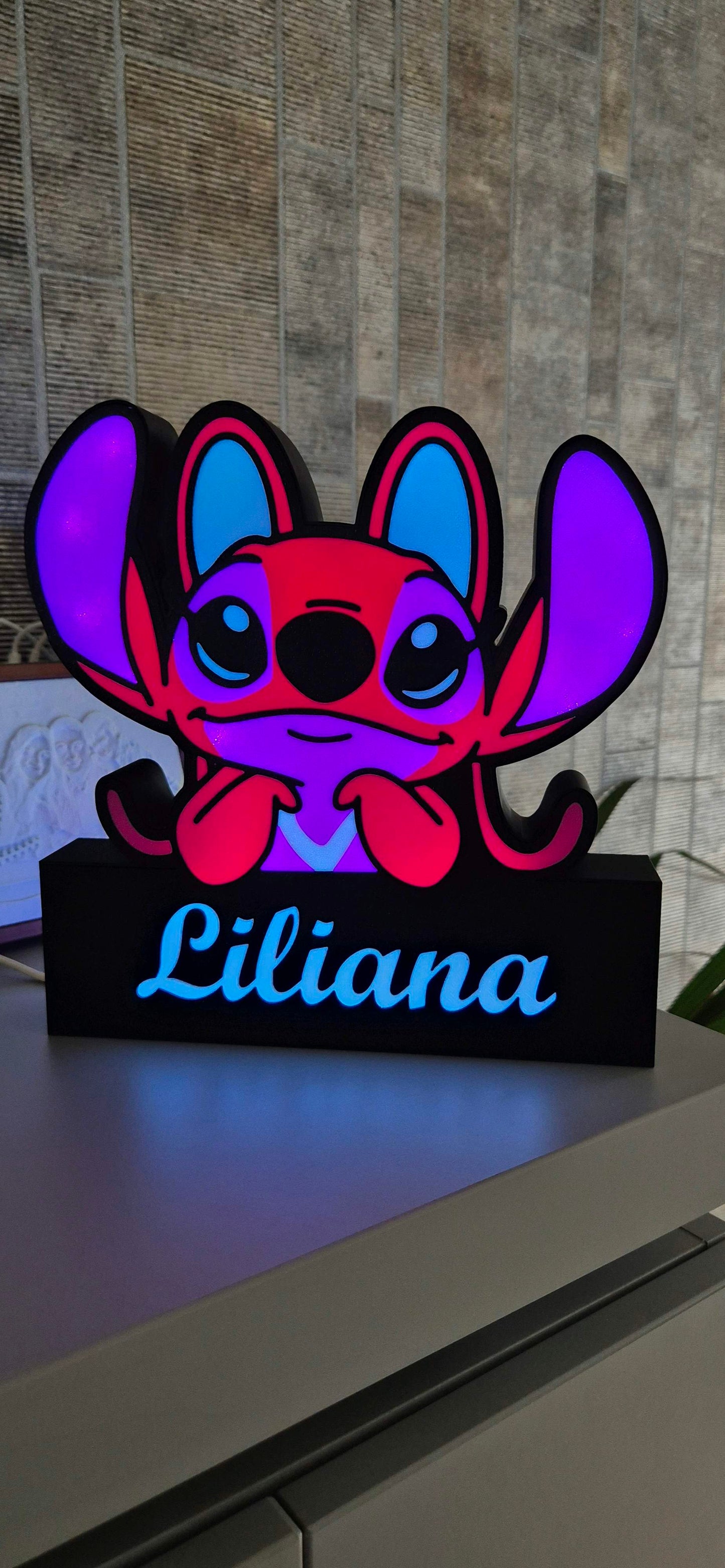 Personanzlied Stitch Lamp with Name